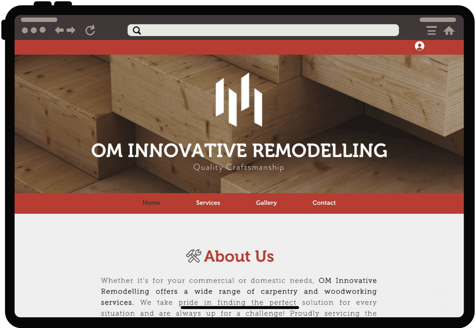 OM Innovative Remodelling website